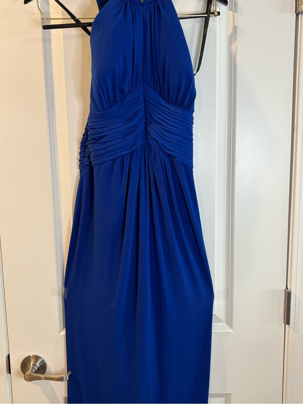 Laundry By Shelli Segal Royal Blue Halter Maxi Dress